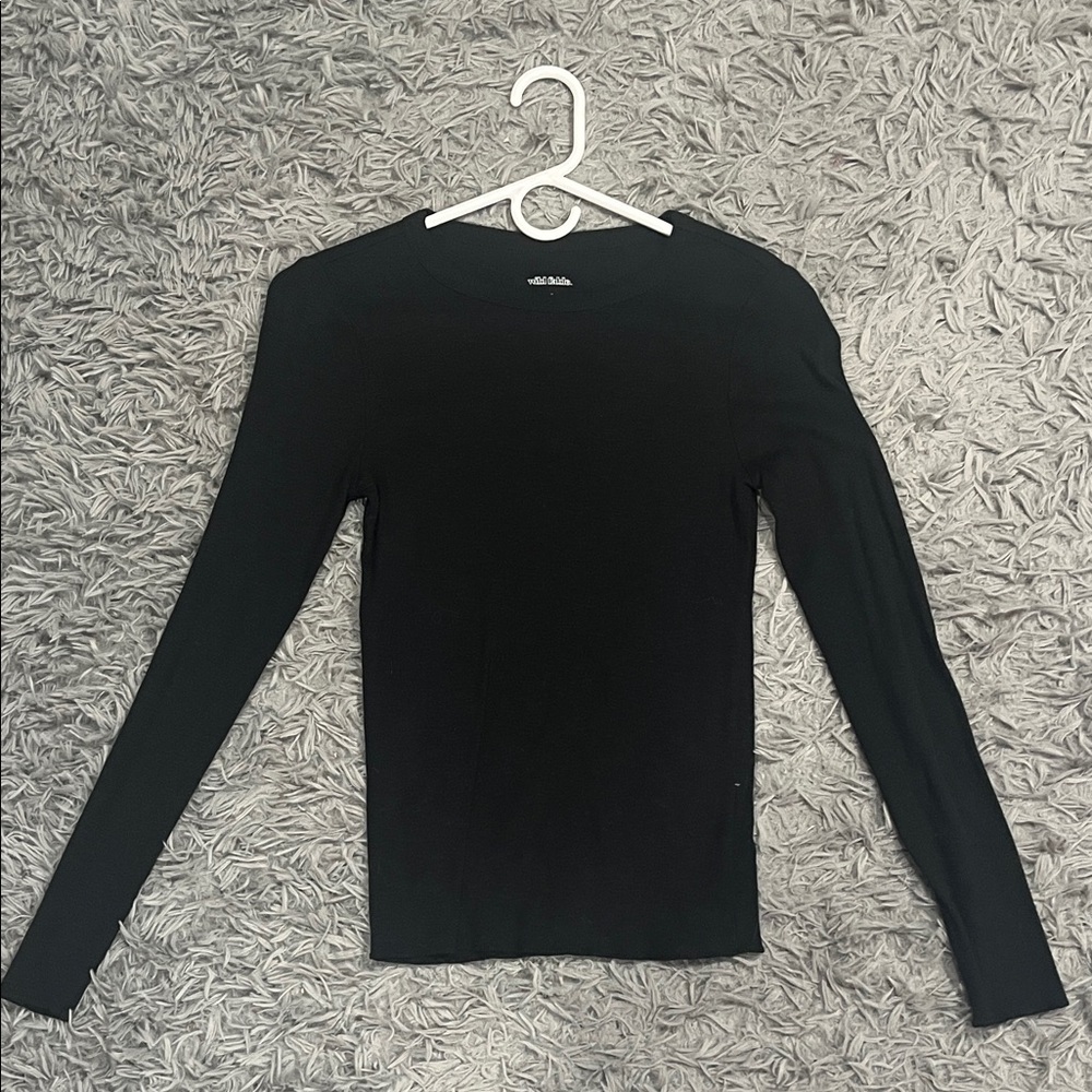 Wild Fable Classic Black Long Sleeve Tee